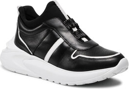 Czarne buty sportowe Togoshi na platformie sznurowane