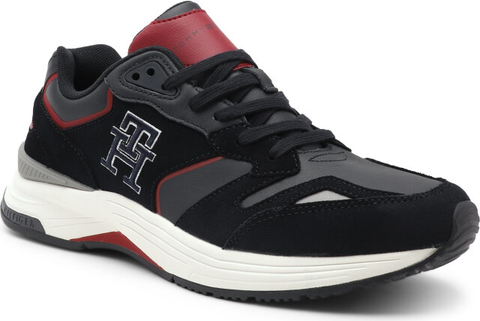 Czarne buty sportowe Tommy Hilfiger sznurowane