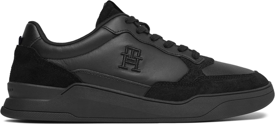 Czarne buty sportowe Tommy Hilfiger w sportowym stylu sznurowane
