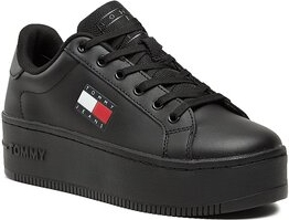 Czarne buty sportowe Tommy Jeans w sportowym stylu