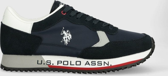 Czarne buty sportowe U.S. Polo sznurowane w sportowym stylu