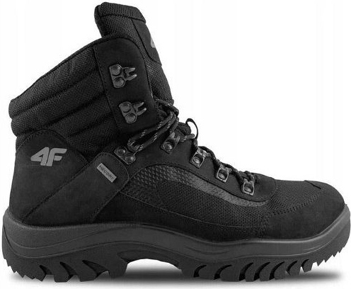 Czarne buty trekkingowe 4F