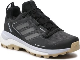Czarne buty trekkingowe Adidas Performance z płaską podeszwą sznurowane