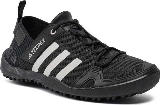 Czarne buty trekkingowe Adidas sznurowane