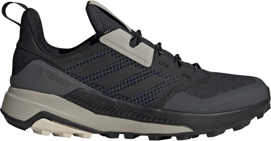 Czarne buty trekkingowe Adidas sznurowane z zamszu