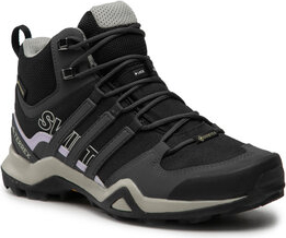 Czarne buty trekkingowe Adidas z goretexu sznurowane