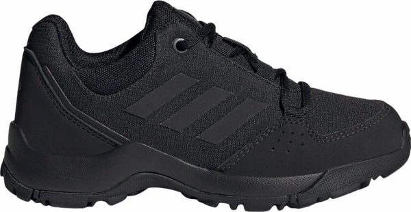 Czarne buty trekkingowe Adidas z płaską podeszwą sznurowane