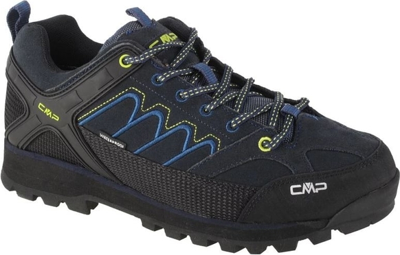 Czarne buty trekkingowe CMP sznurowane z zamszu
