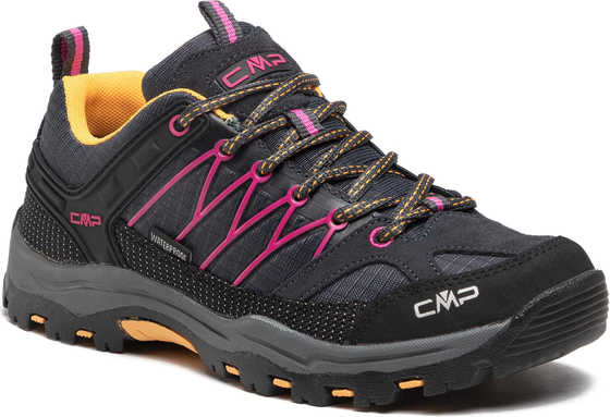 Czarne buty trekkingowe CMP z płaską podeszwą sznurowane