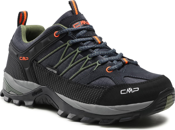 Czarne buty trekkingowe CMP ze skóry sznurowane