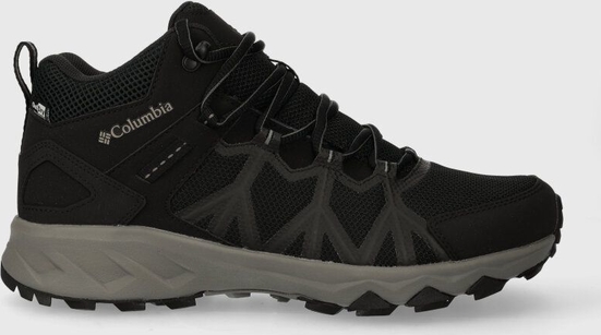 Czarne buty trekkingowe Columbia sznurowane