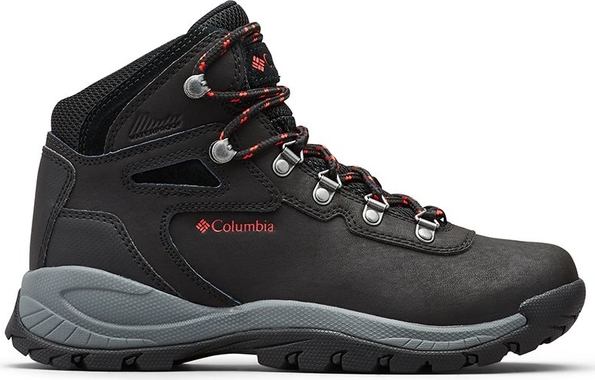 Czarne buty trekkingowe Columbia sznurowane z płaską podeszwą