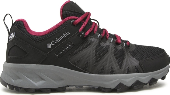 Czarne buty trekkingowe Columbia z płaską podeszwą