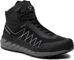 Czarne buty trekkingowe Dolomite sznurowane z goretexu