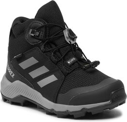 Czarne buty trekkingowe dziecięce Adidas sznurowane