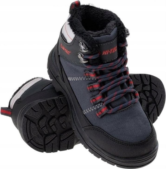 Czarne buty trekkingowe dziecięce Hi-Tec sznurowane