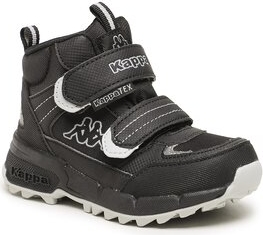 Czarne buty trekkingowe dziecięce Kappa dla chłopców na rzepy