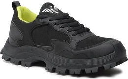 Czarne buty trekkingowe Emporio Armani