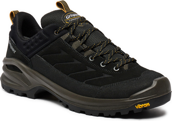 Czarne buty trekkingowe Grisport sznurowane