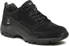 Czarne buty trekkingowe Haglöfs z płaską podeszwą