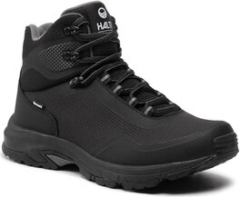 Czarne buty trekkingowe Halti z płaską podeszwą