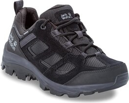 Czarne buty trekkingowe Jack Wolfskin z płaską podeszwą