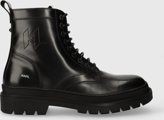 Czarne buty trekkingowe Karl Lagerfeld
