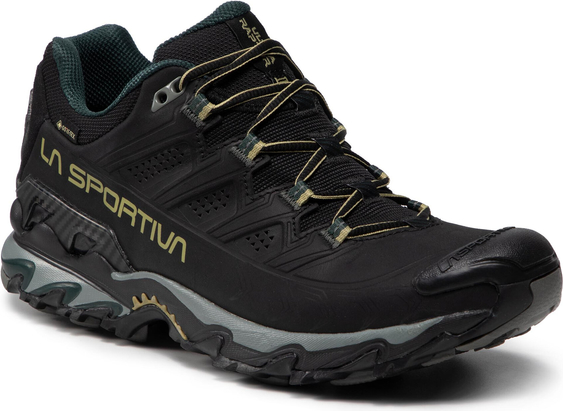 Czarne buty trekkingowe La Sportiva z goretexu sznurowane