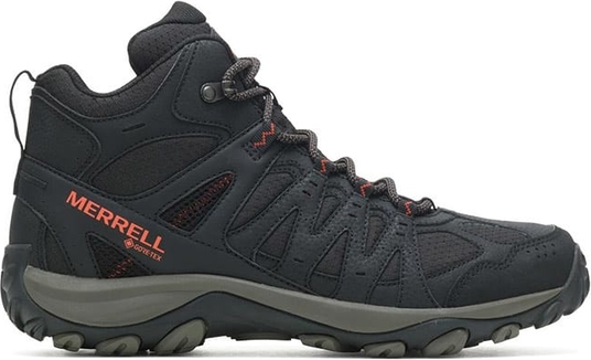 Czarne buty trekkingowe Merrell sznurowane z goretexu