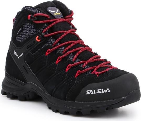 Czarne buty trekkingowe Salewa ze skóry