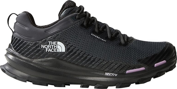 Czarne buty trekkingowe The North Face z płaską podeszwą
