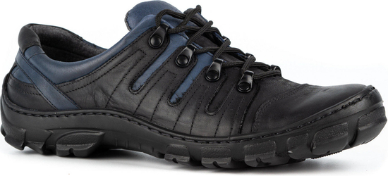 Czarne buty trekkingowe Wasak sznurowane