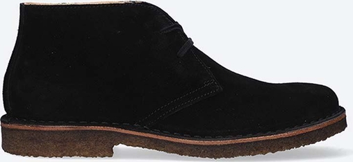 Czarne buty zimowe Astorflex w stylu casual z zamszu sznurowane