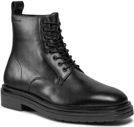 Czarne buty zimowe Gant sznurowane w stylu casual