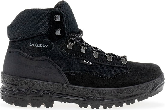 Czarne buty zimowe Grisport w sportowym stylu sznurowane