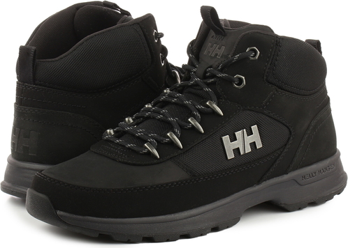Czarne buty zimowe Helly Hansen sznurowane w sportowym stylu