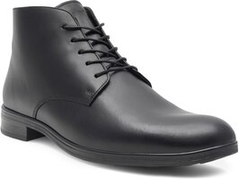 Czarne buty zimowe Lasocki sznurowane w stylu casual