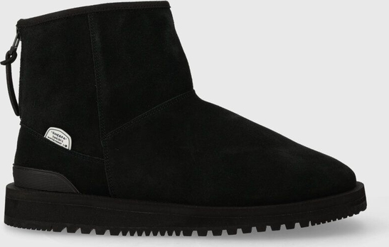Czarne buty zimowe Suicoke w stylu casual z zamszu