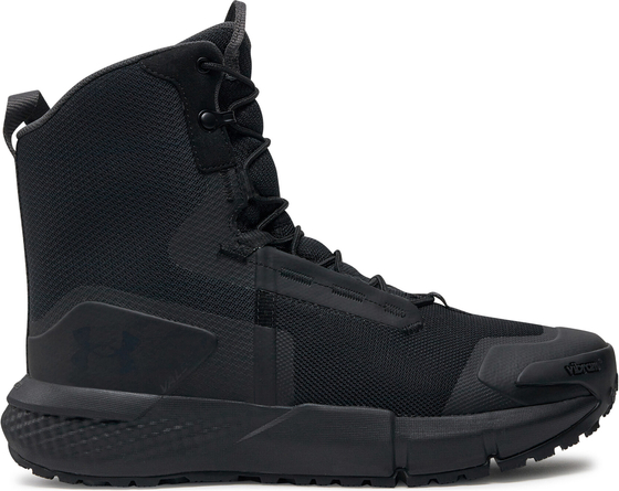 Czarne buty zimowe Under Armour w sportowym stylu sznurowane