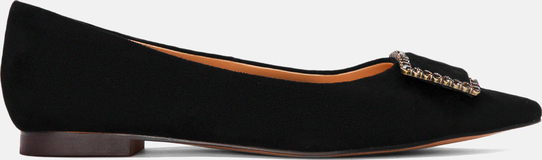 Czarne czółenka Kazar w stylu klasycznym na obcasie ze spiczastym noskiem