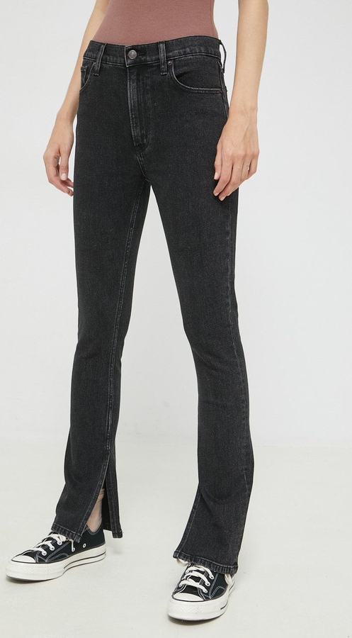 Czarne jeansy Abercrombie & Fitch w street stylu