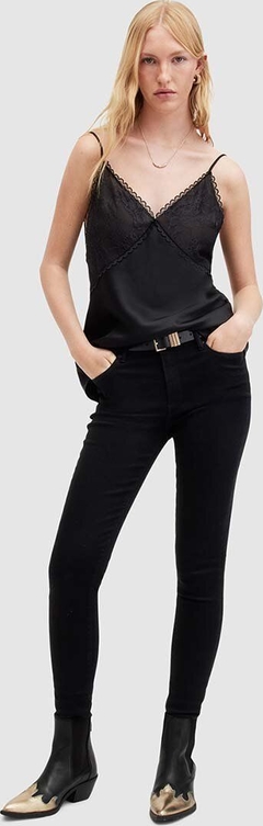 Czarne jeansy AllSaints w stylu casual z bawełny