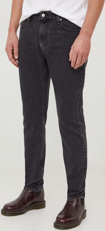 Czarne jeansy Calvin Klein w stylu casual z bawełny