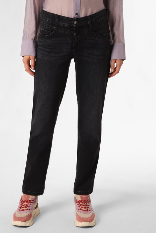 Czarne jeansy Cambio z bawełny w street stylu