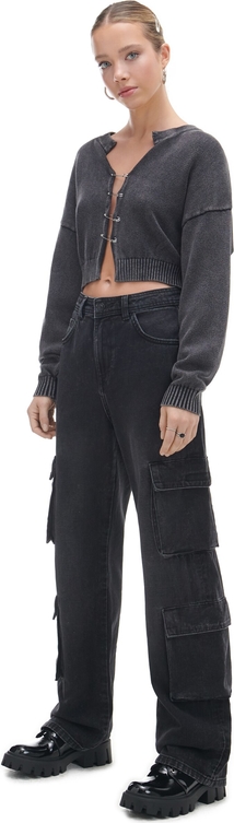 Czarne jeansy Cropp z bawełny w stylu casual