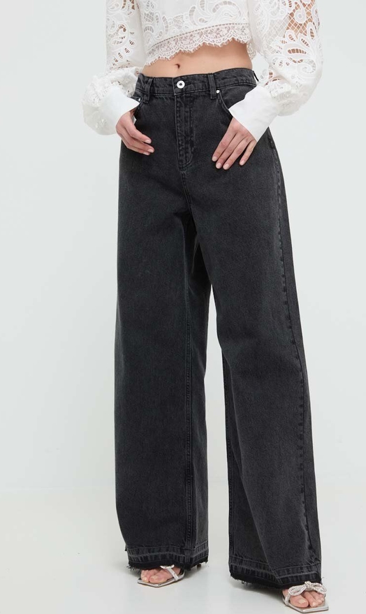 Czarne jeansy Custommade w street stylu z bawełny