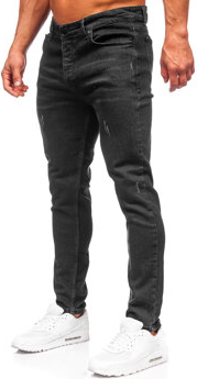 Czarne jeansy Denley w stylu casual
