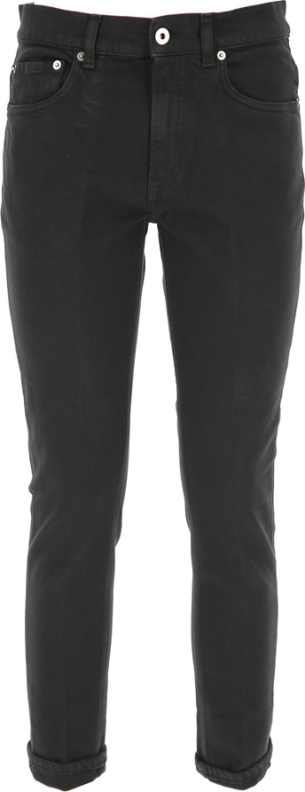 Czarne jeansy Dondup z bawełny w street stylu