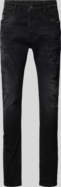Czarne jeansy Elias Rumelis z bawełny w stylu casual