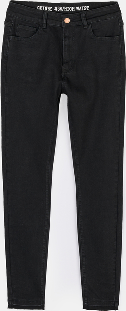 Czarne jeansy Gate w stylu casual z bawełny